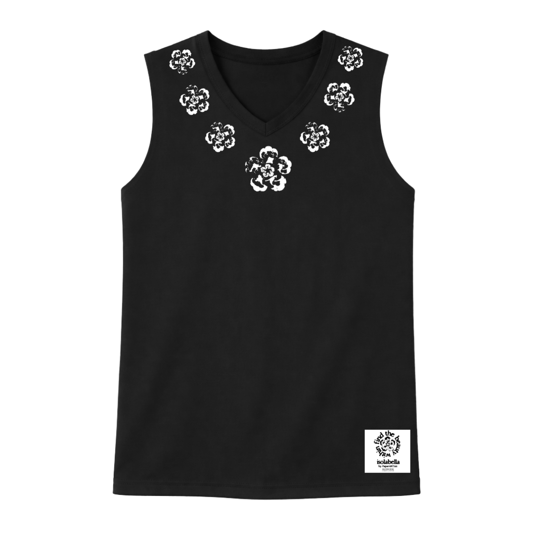 Fleur V-Neck Muscle Tee