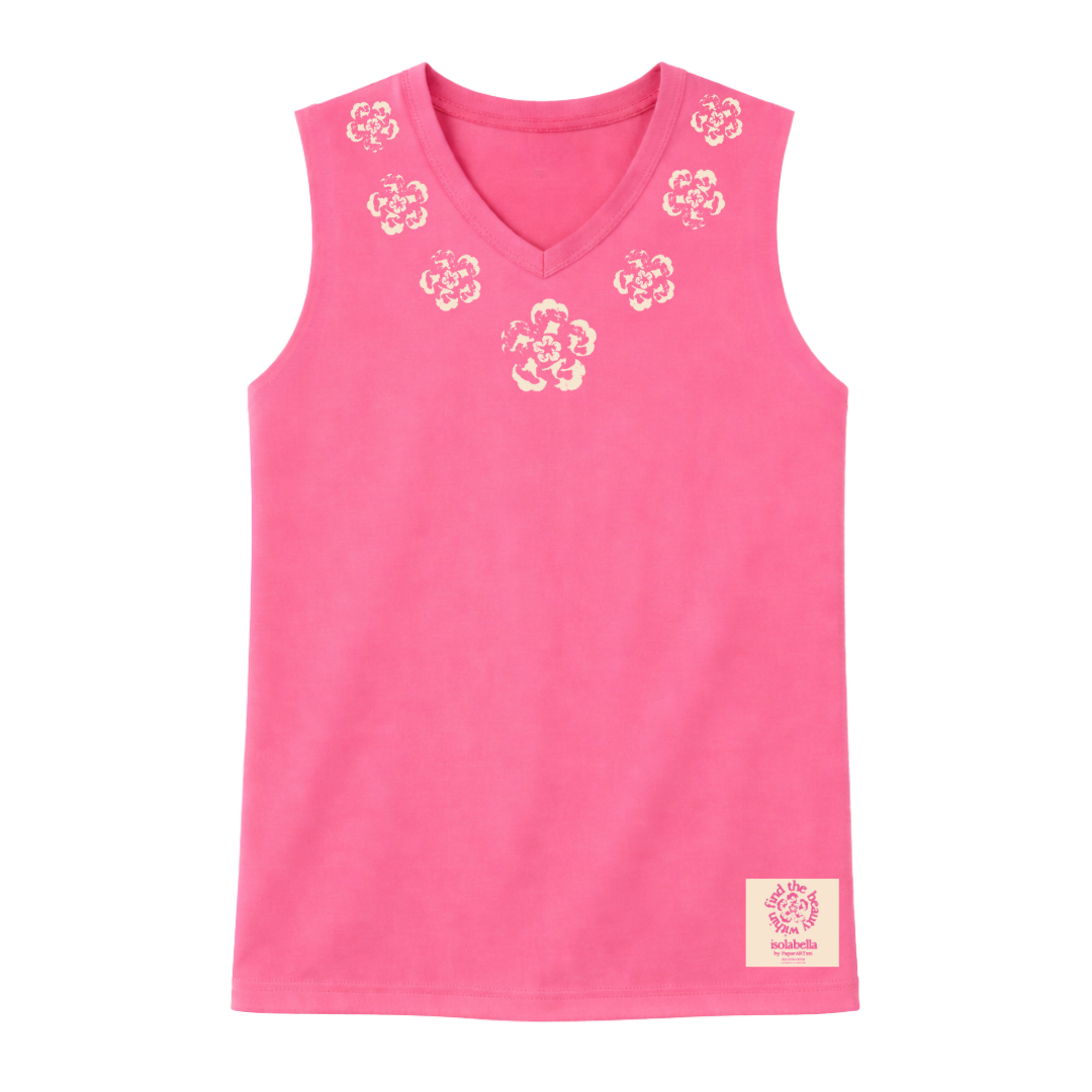 Fleur V-Neck Muscle Tee